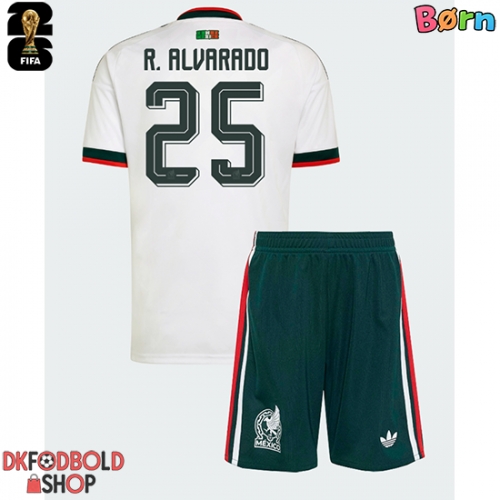 Mexico Roberto Alvarado #25 Udebanesæt Børn VM 2026 Kort ærmer (+ korte bukser)